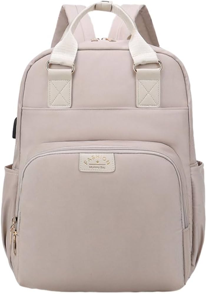 mochila-maternidad-934zal-1.jpg Chickwin Mochilas de Pañales para Bebé, Impermeable Grande Bolsas Multifuncionales Mochila Maternidad Pañalera para Mamá y Papá (Beige,20L) : ... - Imagen 1