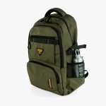 Mochila casual multifuncional bolsillos verde