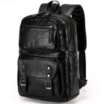 Mochila de viaje antirrobo de cuero grande para hombre, bolsos para ordenador portátil, mochila negra para hombre, bolso de hombro de negocios escolar de gran capacidad para niño Compra barata en Joom