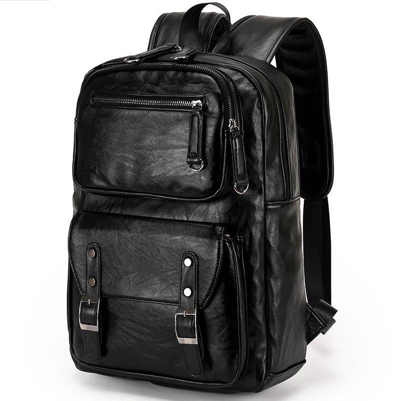 mochila-negra-hombre-747vfi-1.jpg Mochila de viaje antirrobo de cuero grande para hombre, bolsos para ordenador portátil, mochila negra para hombre, bolso de hombro de negocios escolar de gran capacidad para niño Compra barata en Joom - Imagen 1