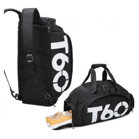 mochila-para-gym-324dyq-1.jpg Bolsa Mochila De Gimnasio Deportiva Bolso Impermeable Para Avión Acampar Equipaje De Mano Espacio Separado Para Los Zapatos - Imagen 1
