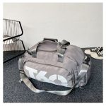 Bolsa Mochila De Gimnasio Deportiva Bolso Impermeable Avión Acampar Equipaje De Mano Espacio Para Los Zapatos Gris