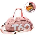 Bolsa Mochila de Gimnasio Deportiva Bolso Impermeable para avión Acampar Equipaje de Mano color Rosa Radarshop.es