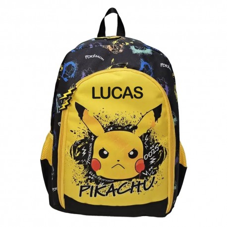 mochila-pikachu-052aax-1.jpg Mochila Personalizable Escolar Grande Pokemon Pikachu Skate Colección 43Cm La Vida Es Algo Más - Imagen 1