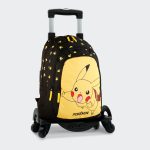 Mochila Pikachu Doble Compartimento + Carro 360º TOYBAGS
