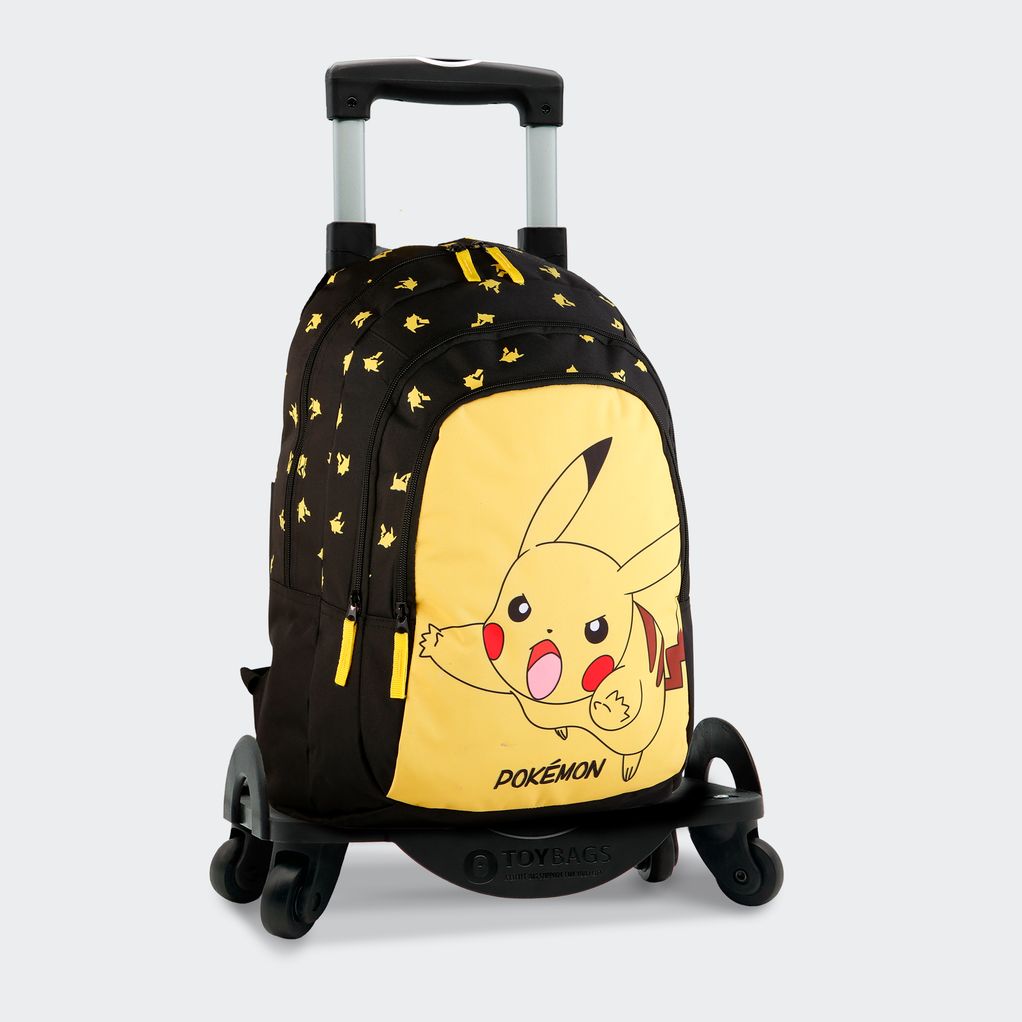 mochila-pikachu-325uct-1.jpg Mochila Pikachu Doble Compartimento + Carro 360º TOYBAGS - Imagen 1
