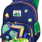 Hoseay Mochila Niños Ligera Kindergarten Bolsas Escolares 2 6 Años, Azul | Reflectantes, Impermeable, Infantil Lindo Animales Pequeña Mochilas, ...