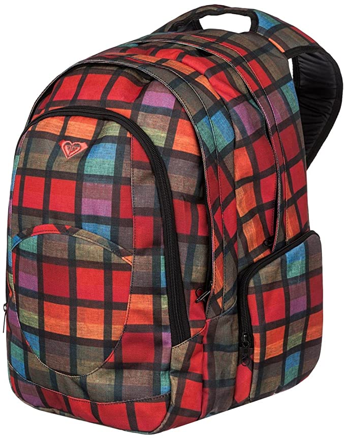 mochila-roxy-825svw-1.jpg Mochila Roxy triple WTWBA841 OUTTA PLAID cuadros colores - Imagen 1