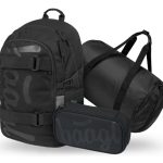 Baagl conjunto 3 Skate Uni negro: mochila, estuche, bolsa deportiva Mochilas escolares | Raijuguetes.es