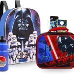 Star Wars Mini mochila y lonchera para niños, paquete con mochila Darth Vader de 11 pies, bolsa de almuerzo, botella de agua, calcomanías, más : Amazon.es: Moda