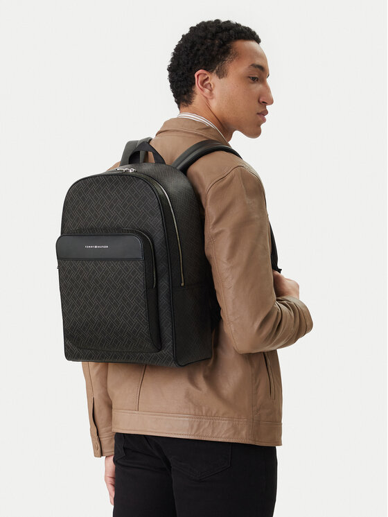 mochila-tommy-394cnk-1.jpg Mochila Tommy Hilfiger Th Flag Monogram Backpack AM0AM14137 Negro - Imagen 1