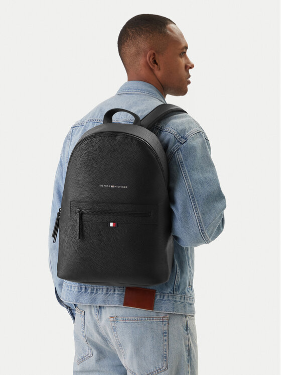 mochila-tommy-613ygw-1.jpg Mochila Tommy Hilfiger Essential Pu Backpack AM0AM09503 Negro - Imagen 1
