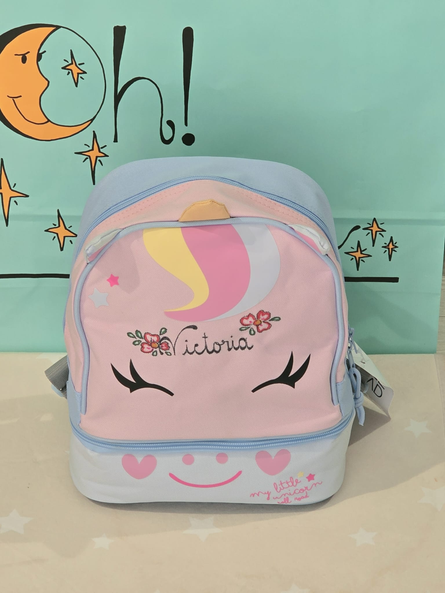 mochila-unicornio-528hfo-1.jpg Mochila unicornio infantil personalizada Oh! Luna Regalos en Valladolid - Imagen 1
