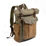Mochila de viaje de lona encerada Deliciae, 32 litros Marrón