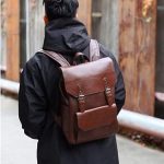 Mochila de cuero vintage Mochila casual para hombres y mujeres Bolsa para portátil Bolsa bandolera Bolsas unisex Bolsas estilo clásico, marrón, L : Amazon.es: Moda
