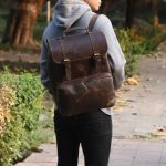 Mochila vintage de cuero marrón para portátil: mochila personalizada Etsy España