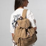 MOCHILA VINTAGE DE LONA BEIGE