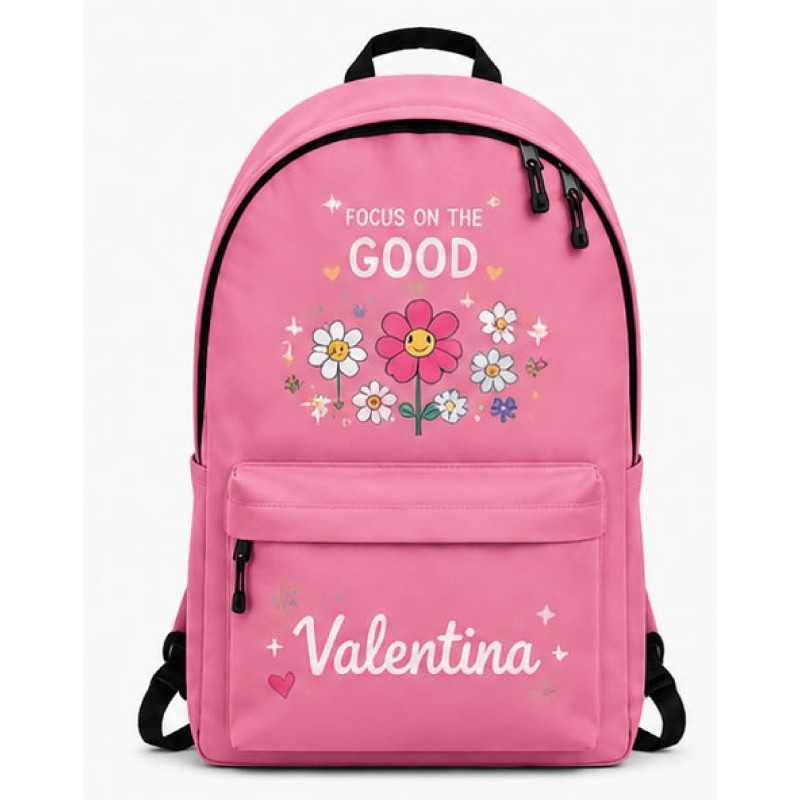 mochilas-aesthetic-055myo-1.jpg Mochila Personalizada Focus on the Good | Mochila Escolar Floral Aesthetic Estores Iroa - Imagen 1