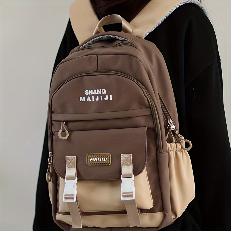 mochilas-aesthetic-892hfh-1.jpg Bolso Mochilas Aesthetic Chile Mochila Escolar Para Niñas, Ideal Para De Secundaria Y Universitarios, Mochila Retro Color De Gran Capacidad - Imagen 1