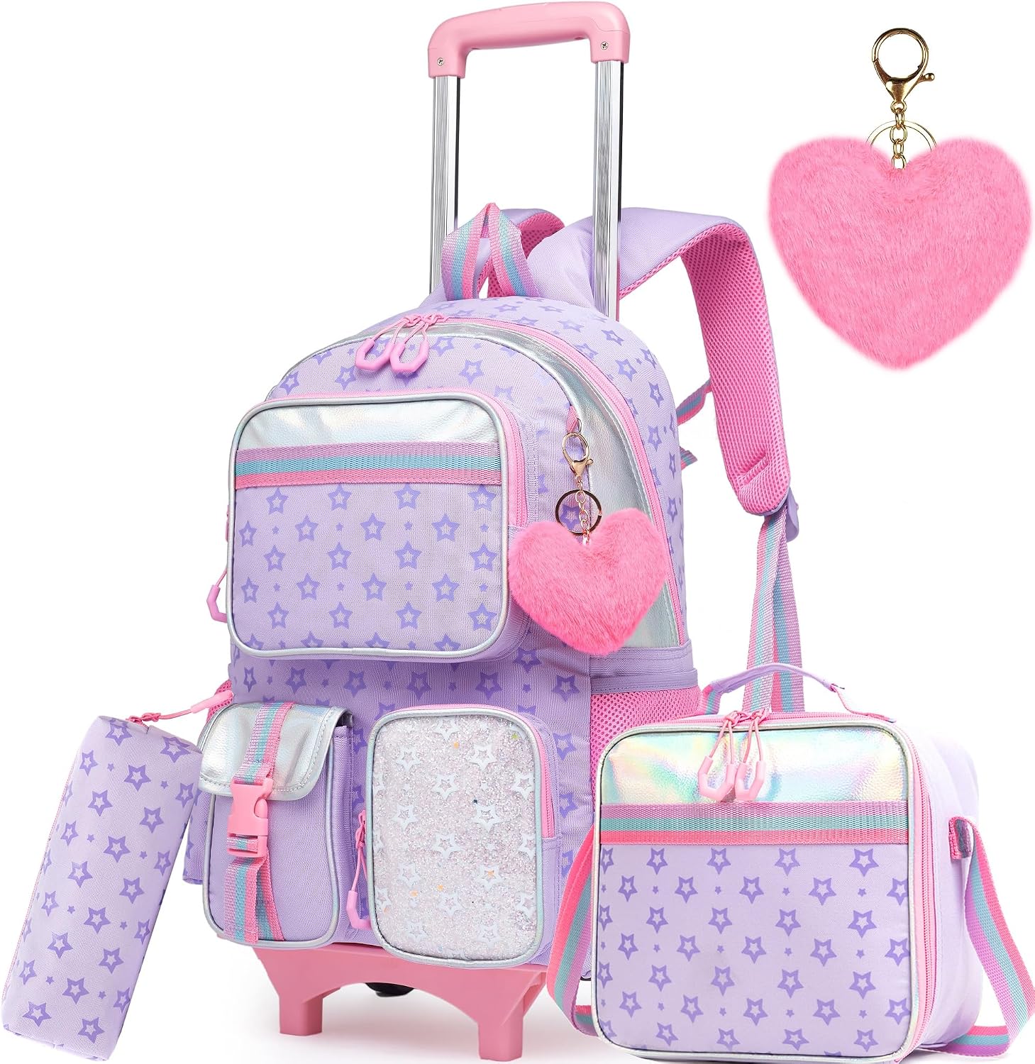 mochilas-con-ruedas-para-ninas-740dzy.jpg Mochilas Para Niñas De Años Mochila Ruedas Niña Mochila Rodante Para Niños Impermeable - Imagen 1