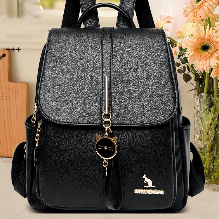 mochilas-de-mujer-426qde-1.jpg Bolsos para mujer, nuevas mochilas de viaje de alta calidad, mochilas de gran capacidad a la moda de Color sólido para mujer Compra barata en Joom - Imagen 1