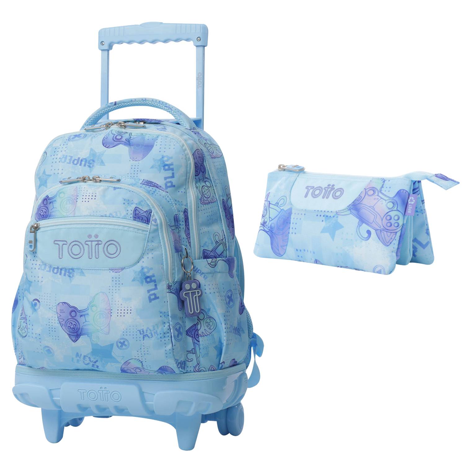 mochilas-escolares-con-ruedas-024udw-1.jpg TOTTO Mochila escolar con ruedas Renglones + Estuche Tablero 1FY Polar - Imagen 1