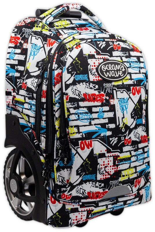 mochilas-escolares-con-ruedas-127bhw-1.jpg Mochila Trolley XXL serie Street Art con grandes ruedas — Cartabon - Imagen 1
