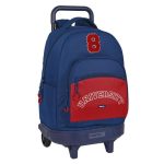 Mochila Escolar Con Ruedas Safta University Rojo Azul Marino (33 X 45 X 22 Cm)
