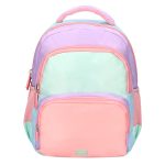 Carlin | MOCHILA ESCOLAR LIDERPAPEL MULTIBOLSILLO INFANTIL AZUL ROSA MORADO 350X110X270 MM
