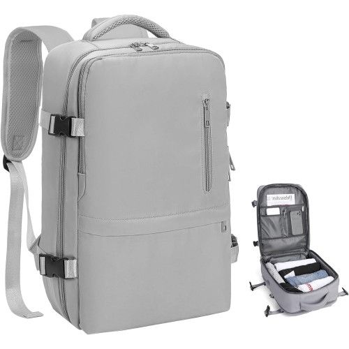 mochilas-para-viajar-832twc-1.jpg Mochila De Viaje Equipaje De Mano Maleta De Cabina, Bolsa Transporte, Senderismo Impermeable Para Deporte Al Aire Libre (gris) - Imagen 1