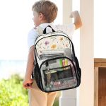 FRODOTGV Mochilas transparentes de flores de verano para la escuela, niños, bolsa de libros transparente para adultos, bolsas transparentes de PVC transparente, Flores de verano, beige, 1 size : Amazon.es: Moda