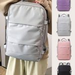 Mochila casual para portátil verde, bolsa escolar y de viaje ligera, bolso con asa superior simple para el trabajo, escuela, portátil, gran capacidad, diseño de correa para equipaje, para adolescentes, mujeres, estudiantes